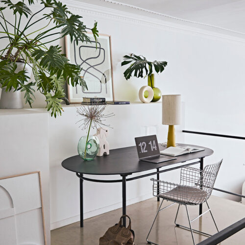 Alternative view of Cone Lamp Base Matt Green + Cilinder Lampshade Natural van HKliving