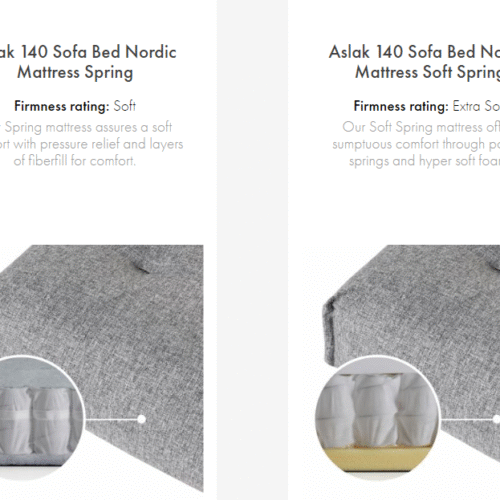 Slaapbank Aslak 140 Soft Spring Mattress van Innovation Living - Afbeelding 6