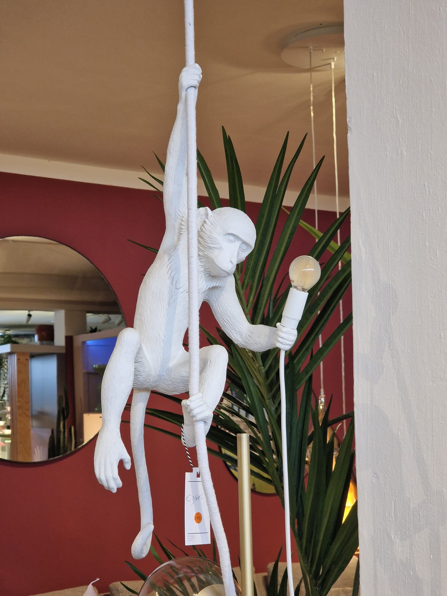 The Monkey hanglamp wit van Seletti - Showmodel (2 beschikbaar)