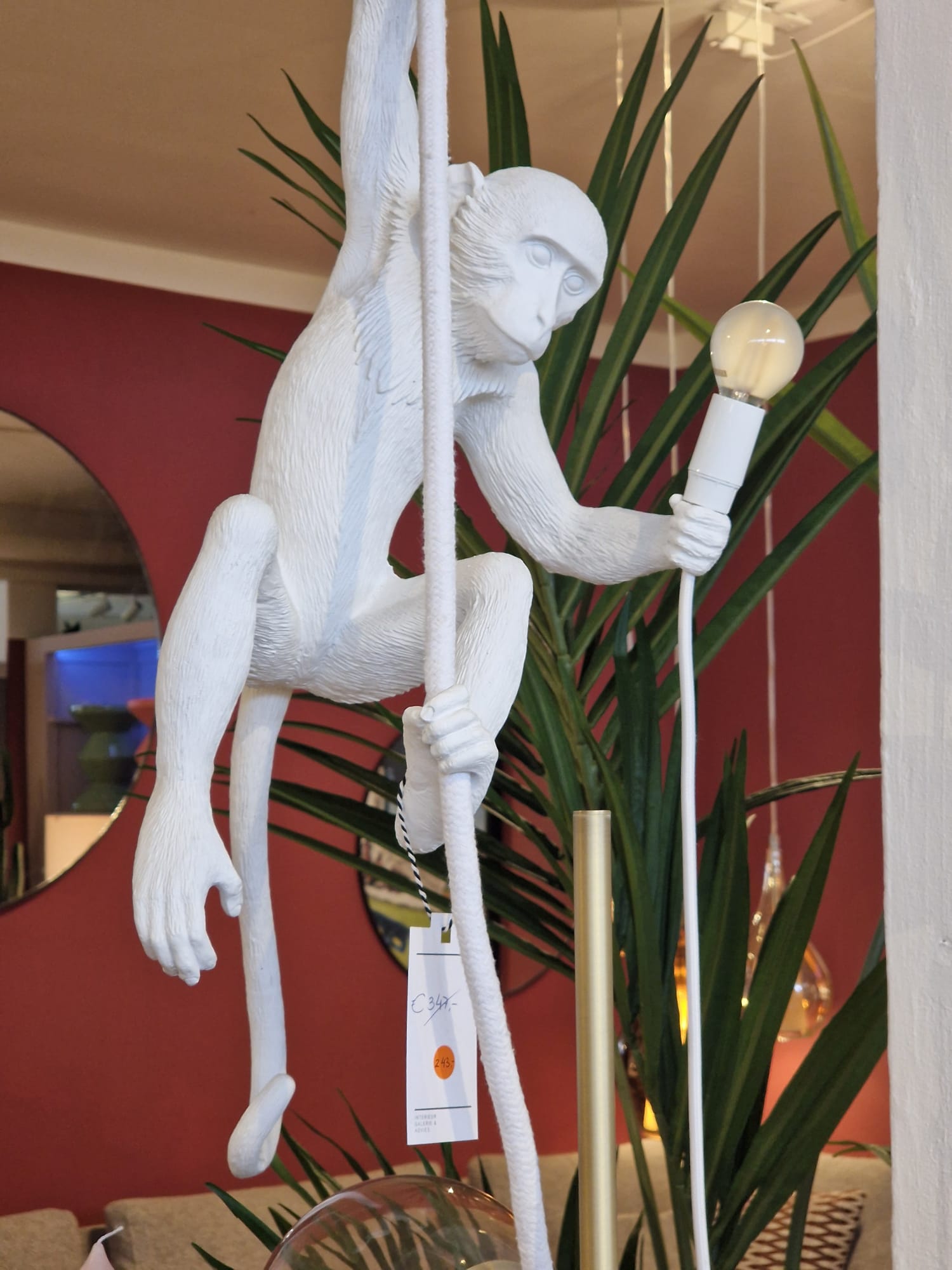 The Monkey hanglamp wit van Seletti - Showmodel (2 beschikbaar) - Afbeelding 3