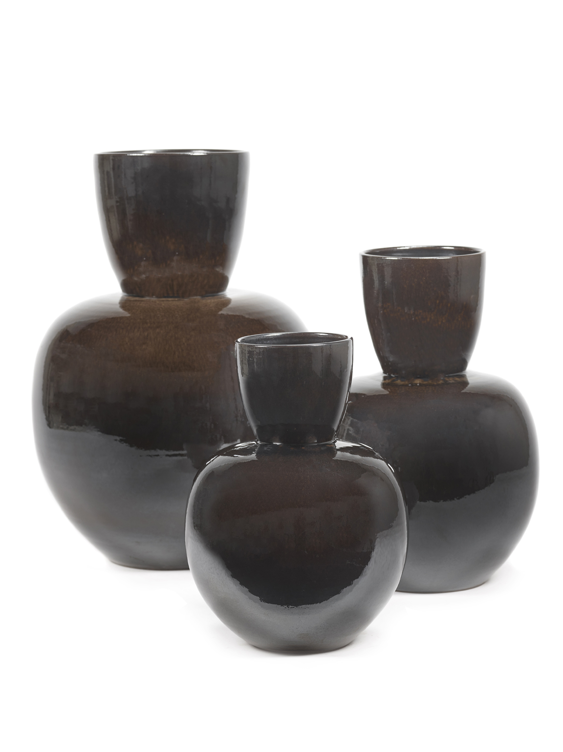 Serax Vaas bruin zwart Pure large - Afbeelding 3