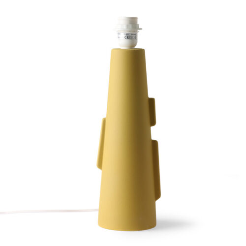 Cone Lamp Base Matt Green + Cilinder Lampshade Natural van HKliving - Afbeelding 3