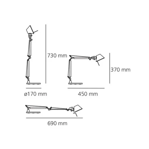 Alternative view of Artemide Tolomeo Micro tafellamp goud
