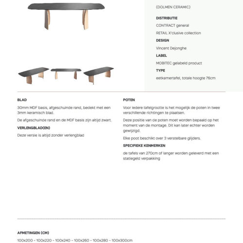 Dolmen tafel Ceramic van Mobitec - Afbeelding 5