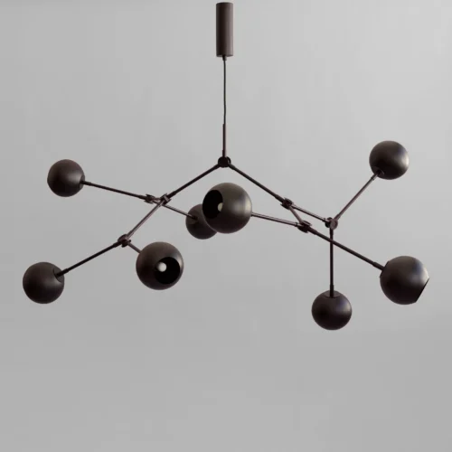 Drop Chandelier Globe Burned Black van 101 Copenhagen