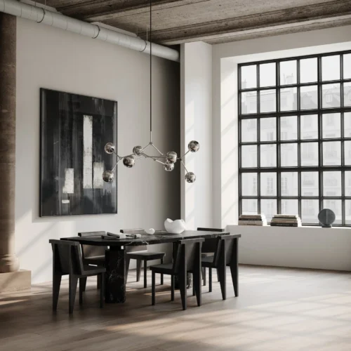 Alternative view of Drop Chandelier Globe Chrome van 101 Copenhagen