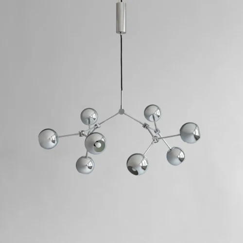 Drop Chandelier Globe Chrome mini van 101 Copenhagen
