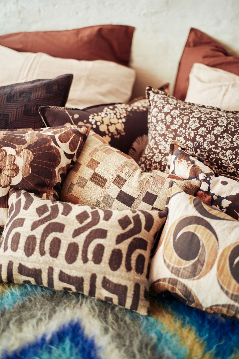 HKliving Woven Striped Cushion Blush - Afbeelding 3