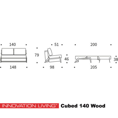 Cubed 140 slaapbank van Innovation Living - Afbeelding 8
