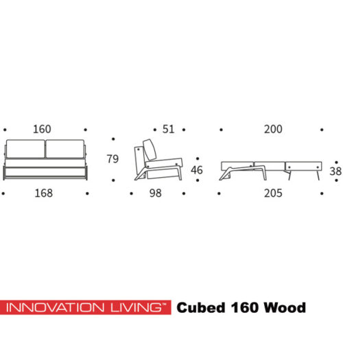 Slaapbank Cubed 160 van Innovation Living - Afbeelding 13